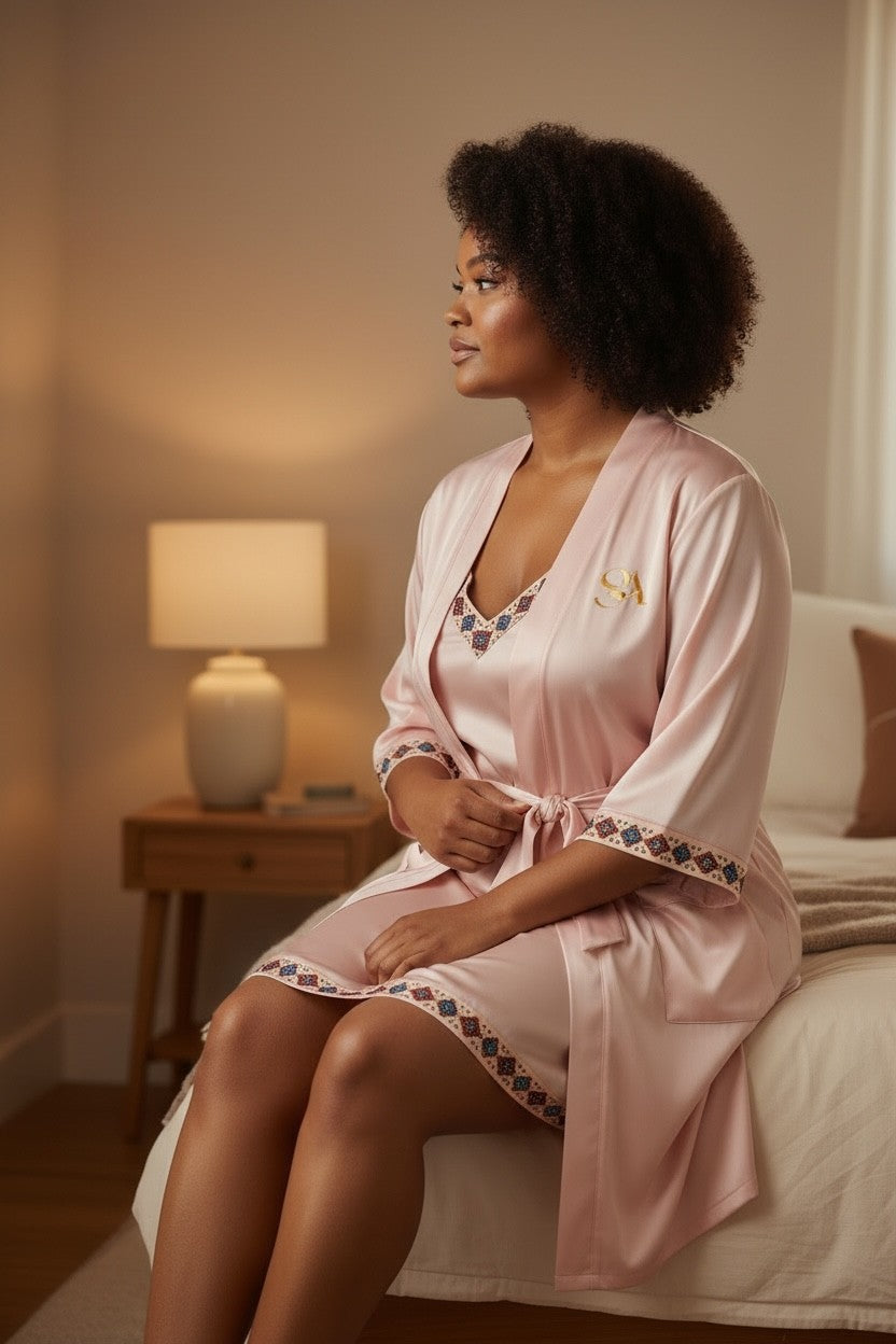 Sleep in Joy Slip Dress & Robe Set
