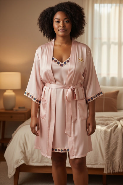 Sleep in Joy Slip Dress & Robe Set